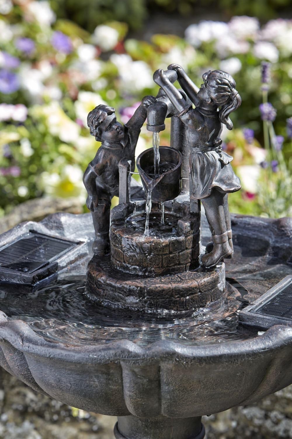 Smart Solar Mill Solar-Powered Water Fountain Feature