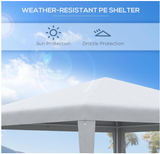 Garden Gazebo Marquee Party Tent - 2.7m x 2.7m - Wedding Canopy Outdoor in White