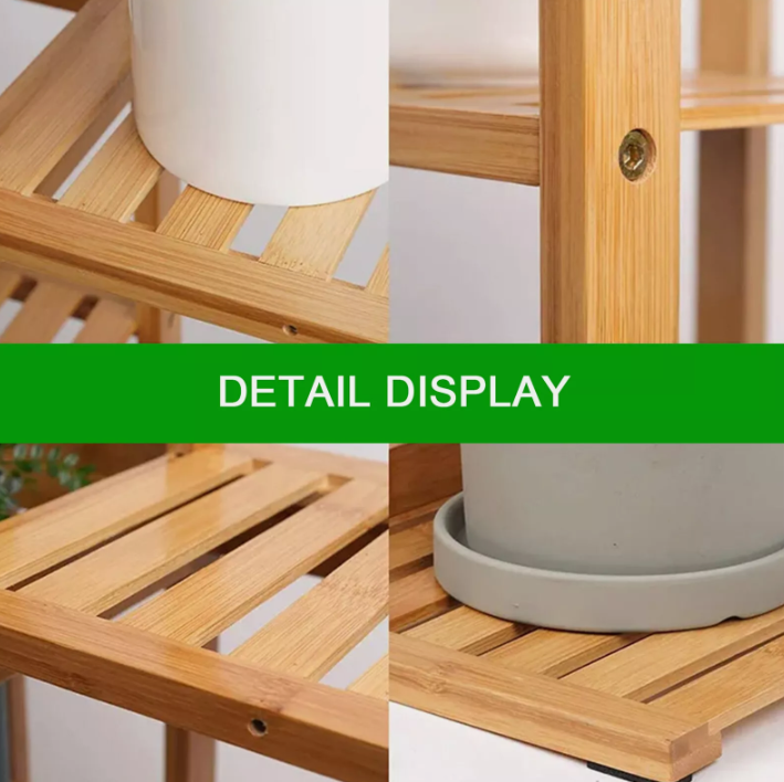 Wood Flower Display Plant Stand - 5/6 Tier Corner Shelf Storage Rack for Indoor/Outdoor