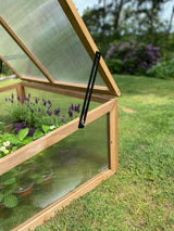Wooden Framed Polycarbonate Cold Frame Mini Greenhouse (100cm x 65cm x 40cm)