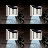 4X Super Bright Fence Wall Lights Solar Powered LED Door Outdoor Garden Lamp